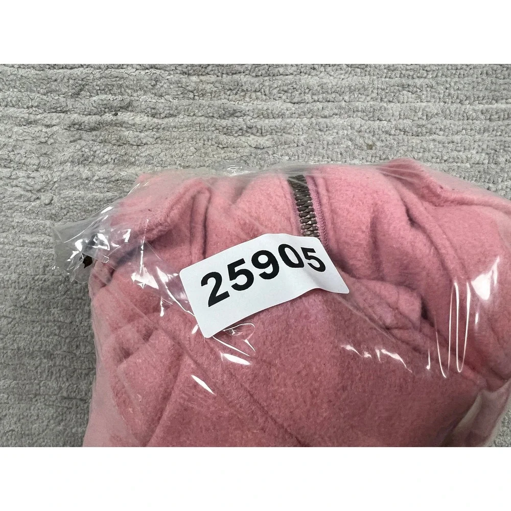 Old Navy Hooded Coat Girls‎ 5T Pink Sherpa Lined Wool Blend Zip Front Jacket